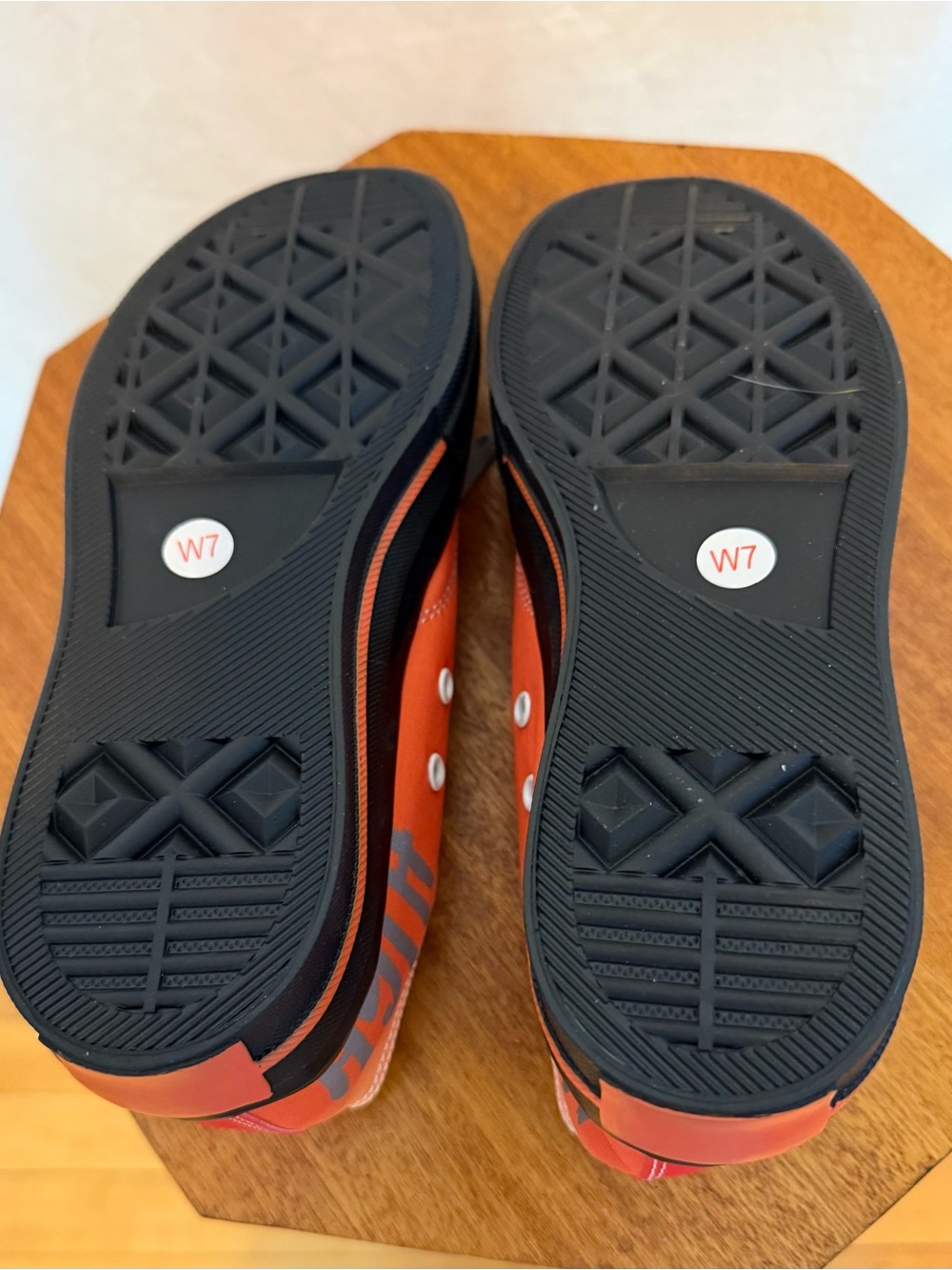 Keith Urban Converse Low-Top Orange Canvas Sneakers with Gray Laces - Picture 7 of 8